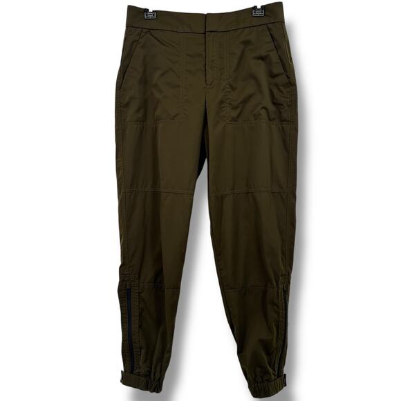 Athleta Radian Jogger Satin Pants Womens Size 6 Olive Green - Picture 1 of 8
